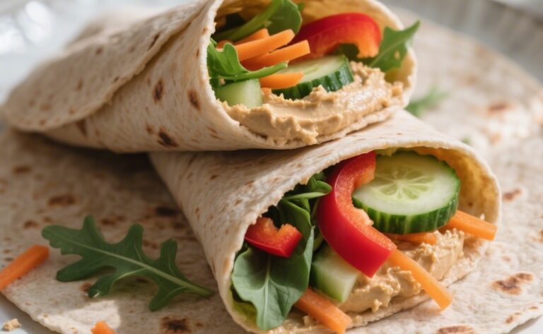 Veggie Wrap with Hummus: Easy homemade recipe