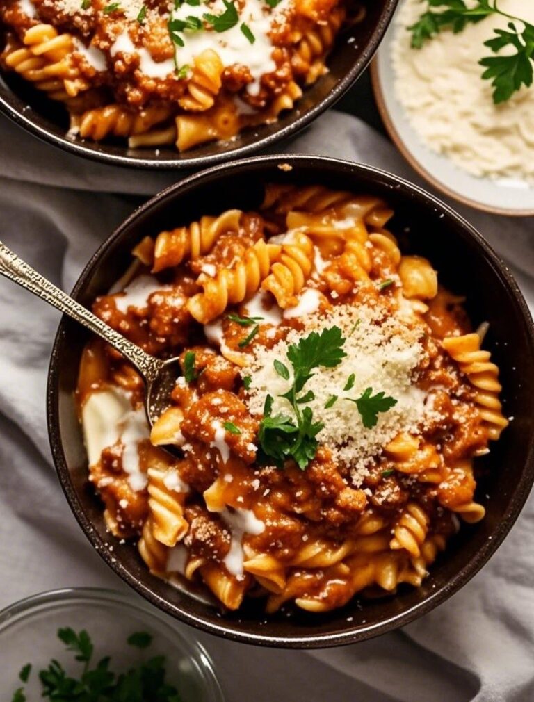 Creamy Tomato Beef Pasta