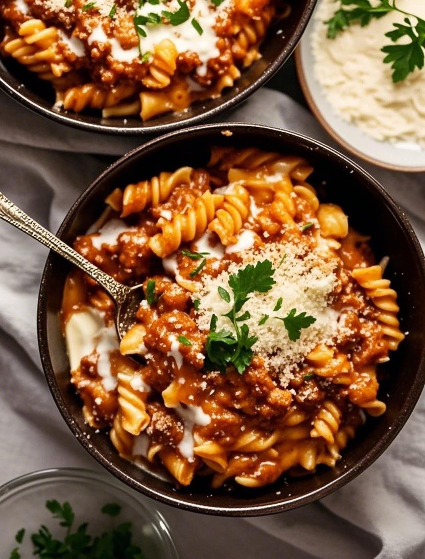 Creamy Tomato Beef Pasta