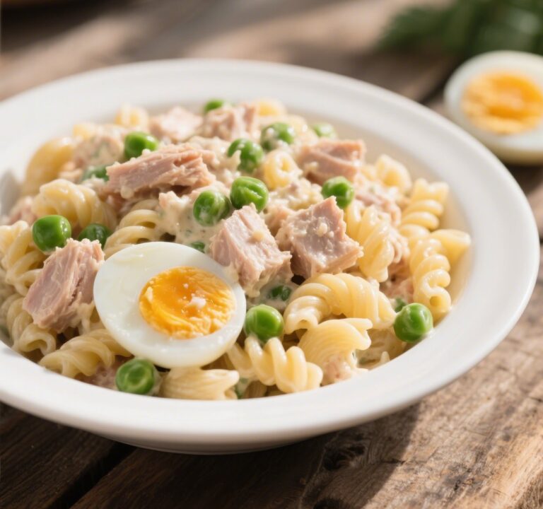 creamy tuna salad recipe macaroni in a bowl