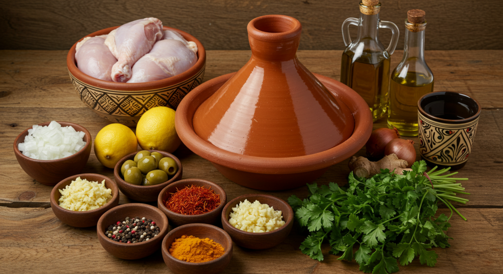 Authentic Moroccan Chicken Tagine with Preserved Lemons and Olives – A Culinary Masterpiece