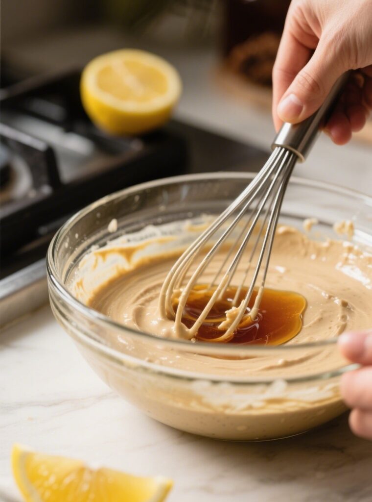 Creamy tahini dressing for Buddha bowl