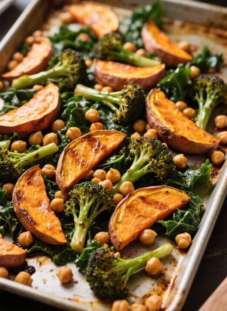 Roasted sweet potatoes for Buddha bowl