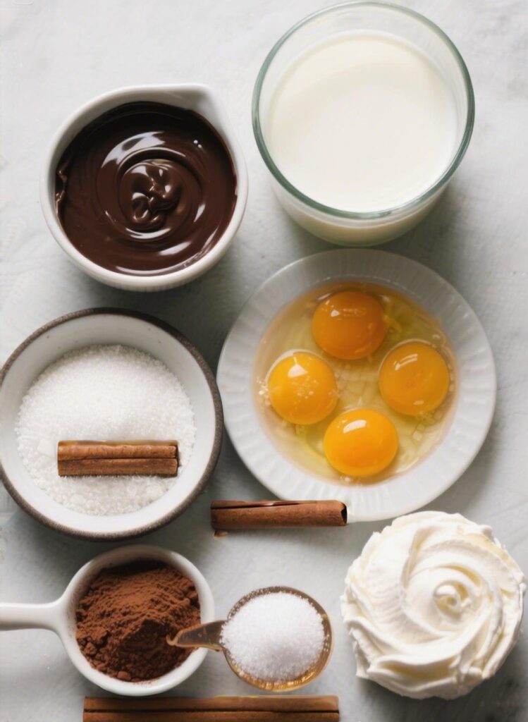 all you need to prepar choclate tiramisu