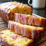 Lemon Rhubarb Loaf Freshly Baked and Ready to Enjoy!